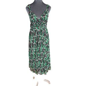 Diane Von Furstenberg For Pea in the Pod Silk Sleeveless Midi Maternity Dress Si